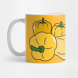 Four Yellow Bell Peppers Mug